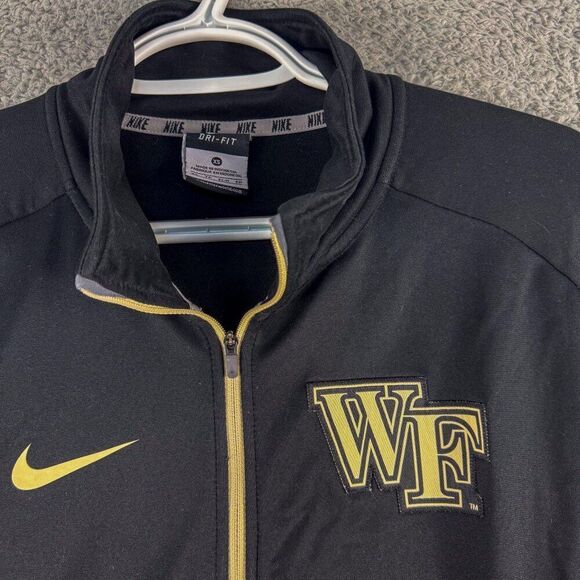 Nike Wake Forest Demon Deacons Jacket Mens XS‎ Black Gold Athletic Outdoor Gym - Picture 2 of 16